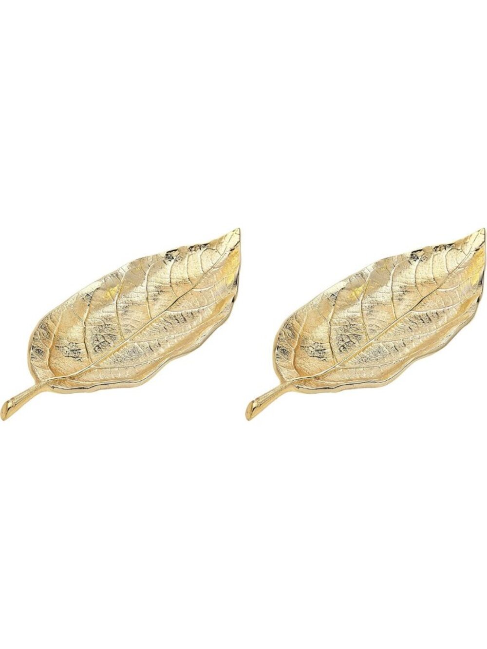 Elegant Gold Leaf Serving Tray Set - Decorative Platter & Centerpiece Serveware